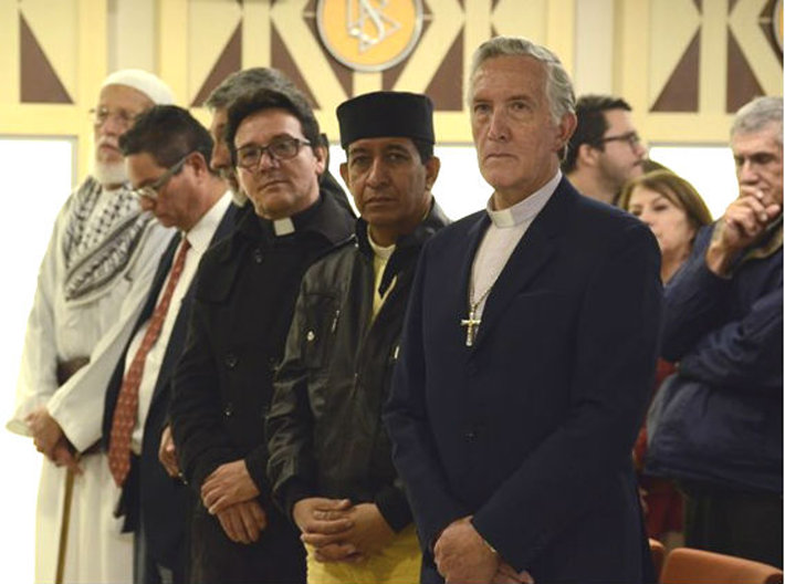 Religious leaders stand in solidarity to support the religious beliefs of all.